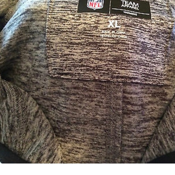 NFL Dallas Cowboys Xl zippered hoodie gray with thumb hole NEW - Picture 3 of 8